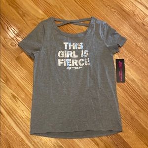 Girls Skechers open back short sleeve T